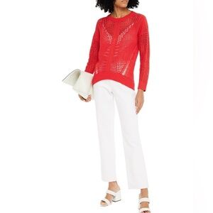 Maje Crocheted Cotton Sweater